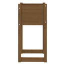 plantekasser 2 stk. 40x40x81 cm massivt fyrretræ gyldenbrun