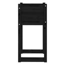 plantekasse 40x40x81 cm massivt fyrretræ sort