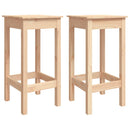 barstole 2 stk. 40x40x78 cm massivt fyrretræ