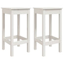 barstole 2 stk. 40x40x78 cm massivt fyrretræ hvid