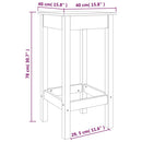 barstole 2 stk. 40x40x78 cm massivt fyrretræ hvid