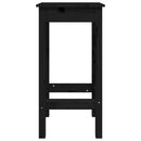 barstole 2 stk. 40x40x78 cm massivt fyrretræ sort