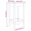 barstole 2 stk. 40x40x78 cm massivt fyrretræ sort