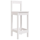 barstole 2 stk. 40x41,5x112 cm massivt fyrretræ hvid