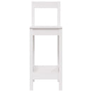 barstole 2 stk. 40x41,5x112 cm massivt fyrretræ hvid