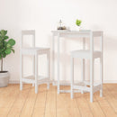 barstole 2 stk. 40x41,5x112 cm massivt fyrretræ hvid