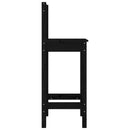 barstole 2 stk. 40x41,5x112 cm massivt fyrretræ sort