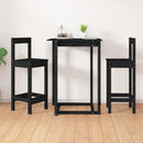 barstole 2 stk. 40x41,5x112 cm massivt fyrretræ sort