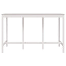 barbord 180x80x110 cm massivt fyrretræ hvid