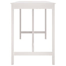 barbord 180x80x110 cm massivt fyrretræ hvid