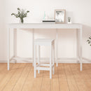 barbord 180x80x110 cm massivt fyrretræ hvid