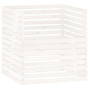 kompostbeholder 100x100x102 cm massivt fyrretræ hvid