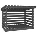 brændestativ 108x73x79 cm massivt fyrretræ grå