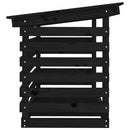 brændestativ 108x73x79 cm massivt fyrretræ sort