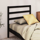 sengegavl 95x4x100 cm massivt fyrretræ sort