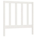 sengegavl 95x4x100 cm massivt fyrretræ hvid