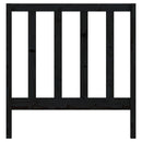 sengegavl 95x4x100 cm massivt fyrretræ sort