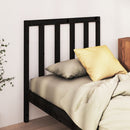 sengegavl 95x4x100 cm massivt fyrretræ sort
