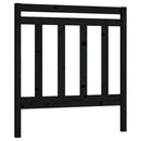 sengegavl 95x4x100 cm massivt fyrretræ sort