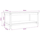 sofabord 110x55x45 cm massivt fyrretræ