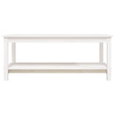 sofabord 110x55x45 cm massivt fyrretræ hvid