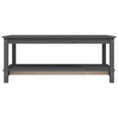 sofabord 110x55x45 cm massivt fyrretræ grå