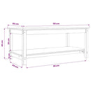 sofabord 110x55x45 cm massivt fyrretræ gyldenbrun