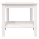 sofabord 50x50x45 cm massivt fyrretræ sort hvid