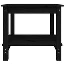 sofabord 50x50x45 cm massivt fyrretræ sort