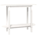 konsolbord 110x40x80 cm massivt fyrretræ hvid