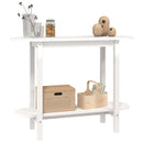 konsolbord 110x40x80 cm massivt fyrretræ hvid
