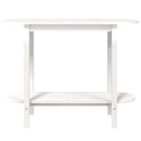 konsolbord 110x40x80 cm massivt fyrretræ hvid