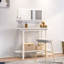 konsolbord 110x40x80 cm massivt fyrretræ hvid