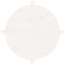 sofabord Ø 62,5x45 cm massivt fyrretræ hvid