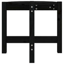 sofabord Ø 52,5x45 cm massivt fyrretræ sort