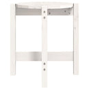 sofabord Ø 42,5x45 cm massivt fyrretræ hvid