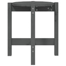 sofabord Ø 42,5x45 cm massivt fyrretræ grå