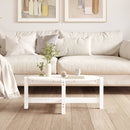 sofabord 87x48x35 cm massivt fyrretræ hvid