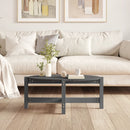 sofabord 87x48x35 cm massivt fyrretræ grå