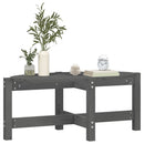 sofabord 87x48x35 cm massivt fyrretræ grå