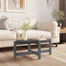 sofabord 87x48x35 cm massivt fyrretræ grå