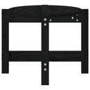 sofabord 87x48x35 cm massivt fyrretræ sort