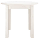sofabord Ø 55x45 cm massivt fyrretræ hvid