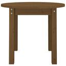 sofabord Ø 55x45 cm massivt fyrretræ gyldenbrun