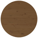 sofabord Ø 55x45 cm massivt fyrretræ gyldenbrun