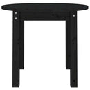 sofabord Ø 55x45 cm massivt fyrretræ sort