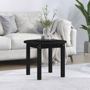 sofabord Ø 55x45 cm massivt fyrretræ sort