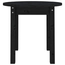 sofabord Ø 45x40 cm massivt fyrretræ sort