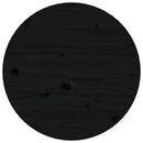 sofabord Ø 45x40 cm massivt fyrretræ sort