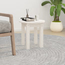 sofabord Ø 35x35 cm massivt fyrretræ hvid